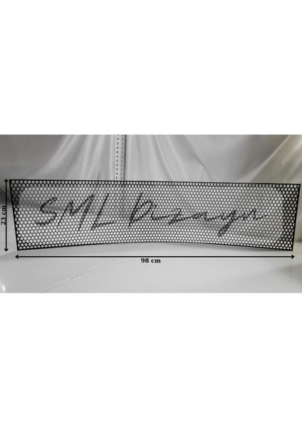 Bal Peteği Tampon-Panjur Izgara 98X23 cm Mat Siyah Plastik Bodykit Izgara Ön-Tampon-Petek-Izgara-Tel modelleri