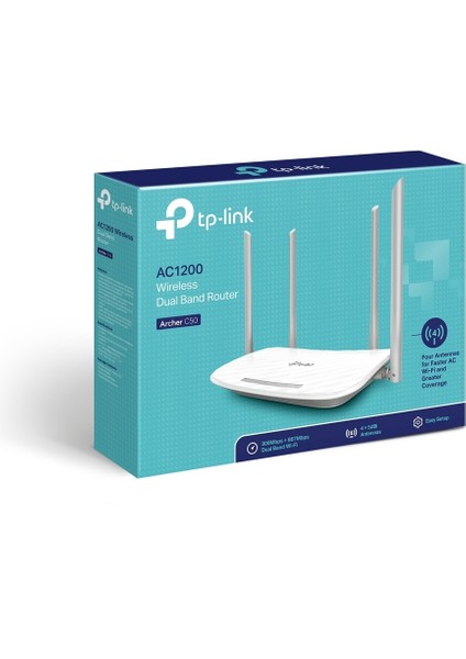 Tp-Lınk ARCHER-C50 4port 1200MBPS Router