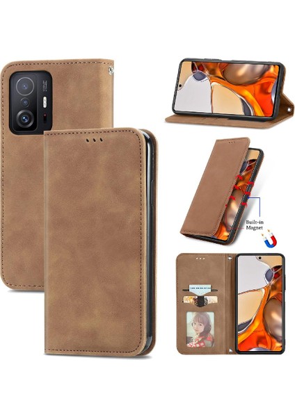 Xiaomi 11T/11T Pro Kılıf Cüzdan Kapak Kapak Darbeye (Yurt Dışından)