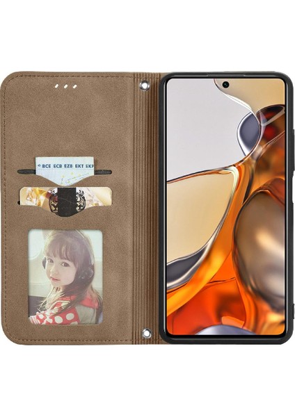 Xiaomi 11T/11T Pro Kılıf Cüzdan Kapak Kapak Darbeye (Yurt Dışından)
