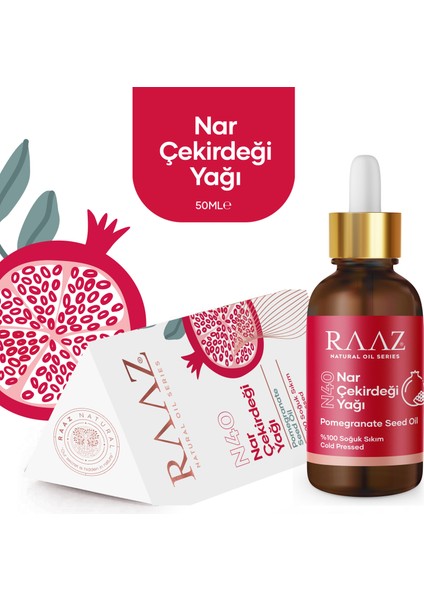 Nar Çekirdeği Yağı - Saf Nar Çekirdeği Yağı - Soğuk Sıkım - 50 Ml