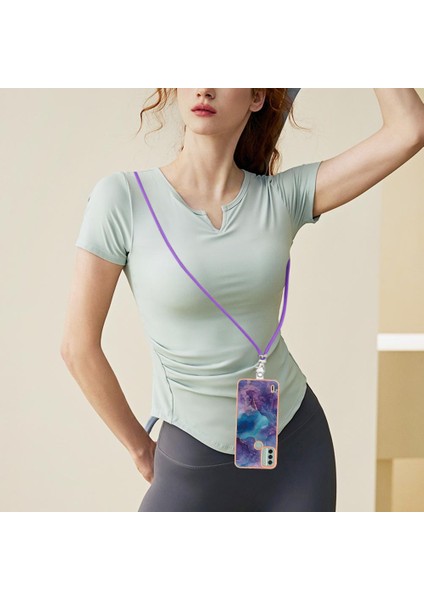 Nokia C31 Mermer Kapak Için Kılıf Yumuşak Tpu Tampon Ayrılabilir Kayış Crossbody (Yurt Dışından) fırsatları