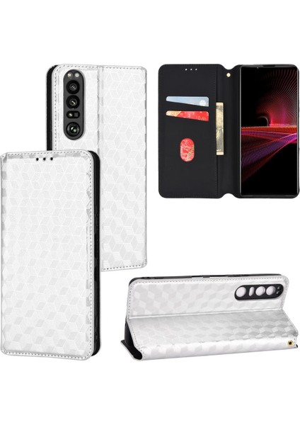 Sony Xperia 1 Iıı Kart Yuvaları Için Kılıf Tutucu Manyetik Kapatma Cüzdan Pu (Yurt Dışından)