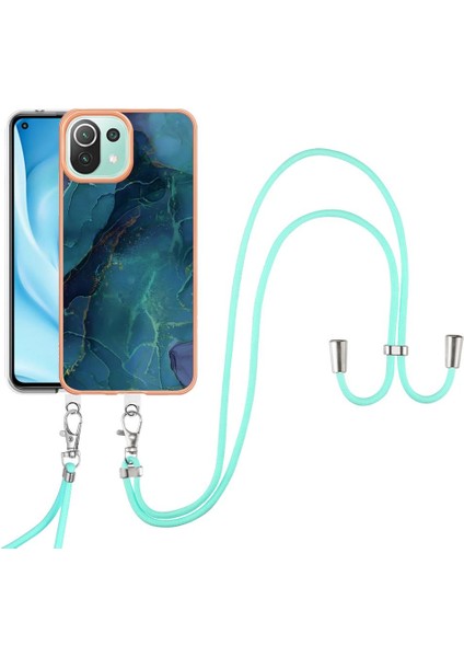 Xiaomi 11 Lite 5g Mermer Ayrılabilir Kayış Crossbody Kordon Kapak (Yurt Dışından)