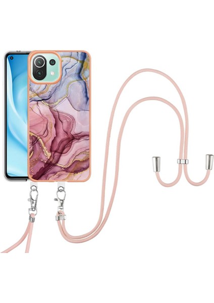 Xiaomi 11 Lite 5g Mermer Ayrılabilir Kayış Crossbody Kordon Kapak (Yurt Dışından)