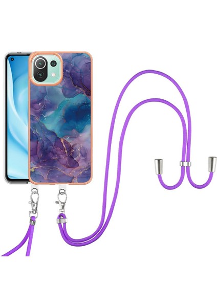 Xiaomi 11 Lite 5g Mermer Ayrılabilir Kayış Crossbody Kordon Kapak (Yurt Dışından)