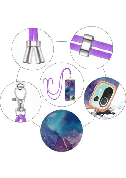 Xiaomi 11 Lite 5g Mermer Ayrılabilir Kayış Crossbody Kordon Kapak (Yurt Dışından) indirimleri