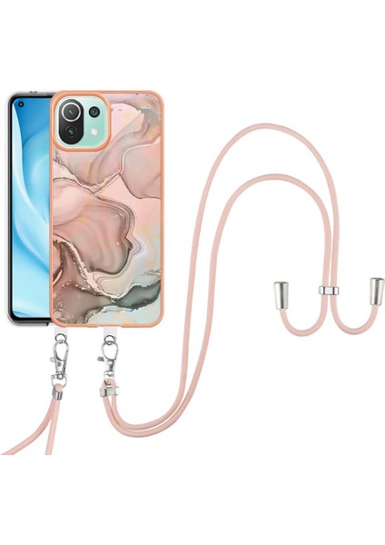 Xiaomi 11 Lite 5g Mermer Ayrılabilir Kayış Crossbody Kordon Kapak (Yurt Dışından)