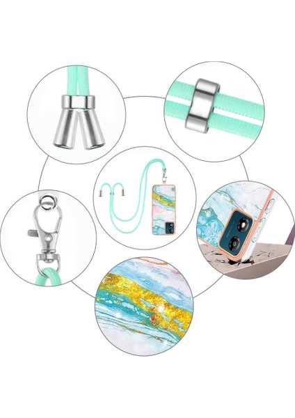 Motoroal Moto E13 Mermer Anti-Scratch Yumuşak Crossbody Kordon Için Kılıf (Yurt Dışından) modelleri