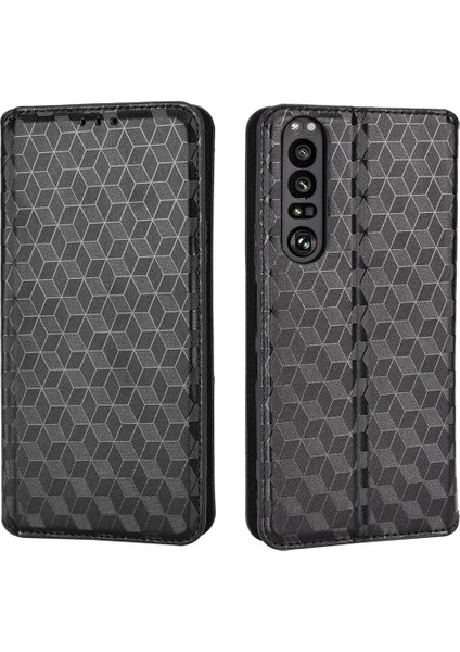 Sony Xperia 1 Iıı Kart Yuvaları Için Kılıf Tutucu Manyetik Kapatma Cüzdan Pu (Yurt Dışından)