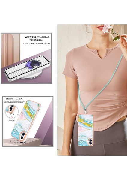Nothing Kılıf Telefon 1 Anti-Scratch Yumuşak Crossbody Kordon Askısı Mermer (Yurt Dışından) modelleri