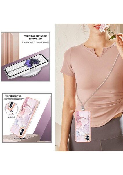 Nothing Kılıf Telefon 1 Anti-Scratch Yumuşak Crossbody Kordon Askısı Mermer (Yurt Dışından) modelleri