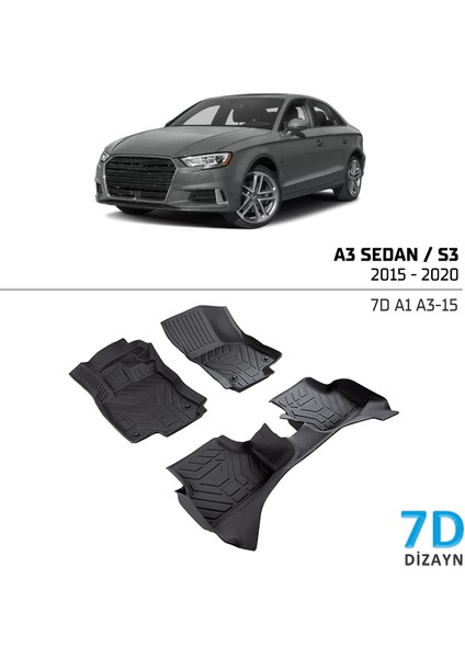 Audi A3 / S3 Sedan 2015-2020 7D Havuzlu Paspas