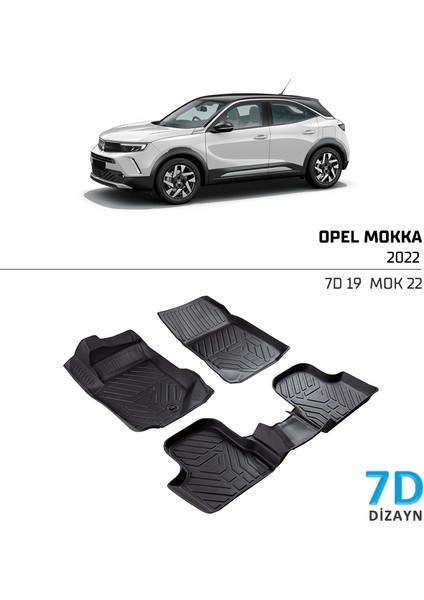 Opel Mokka 2022 ve Sonrası 7D Havuzlu Paspas