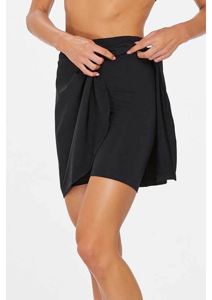 Havuz Deniz Şort Etek Pareolu Tek Parça Deniz 3631 Siyah modelleri