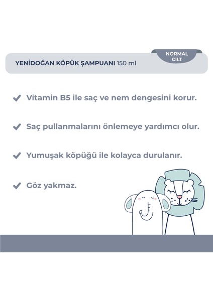 Yenidoğan Köpük Şampuan 150 Ml