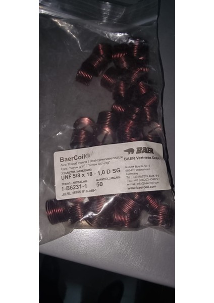 Kilitli Helicoil Yay