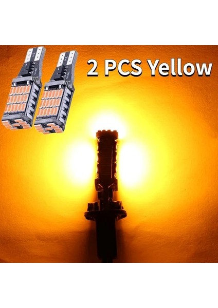 T15 W16W Canbus 45 LED Turuncu Sinyal  Ampülü