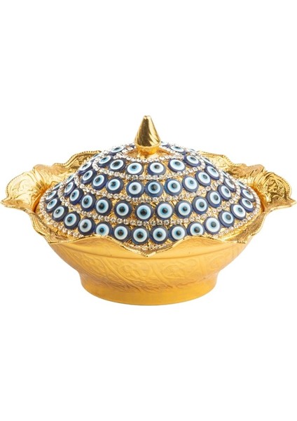 Nazar Büyük Oval Kapaklı Şekerlik Altın fiyatları