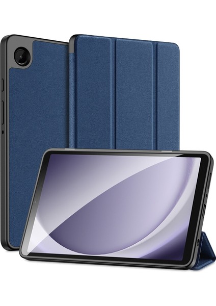 Domo Serisi Samsung Galaxy Uyumlu Tab A9 Deri Iş Kılıfı Üçlü Stand Akıllı Tablet Kapağı