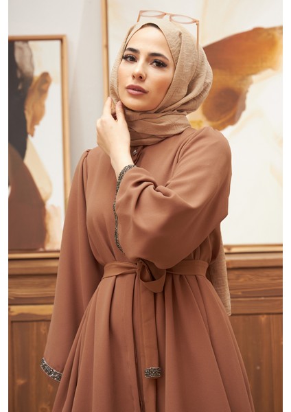 Ispanyol Paça Pantolon Tunik Takım - Camel