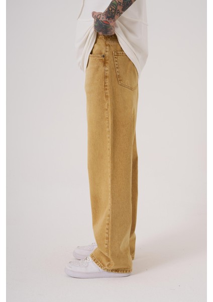 Erkek Oversize Baggy Jean Golden