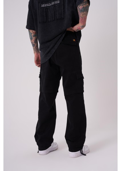 Erkek Denim Kargo Pantolon Black fiyatları