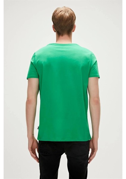 Pass Me 0 Yaka Erkek Tshirt - Yesil