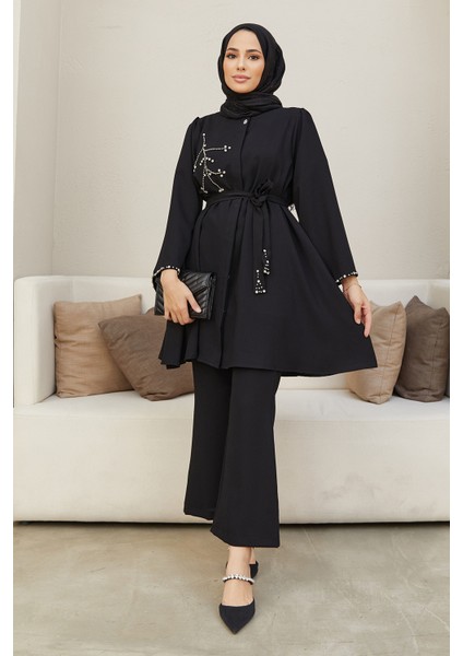 Luna Taş Işlemeli Takım - Siyah modelleri