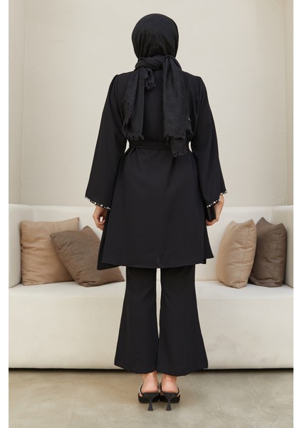 Luna Taş Işlemeli Takım - Siyah fırsatları