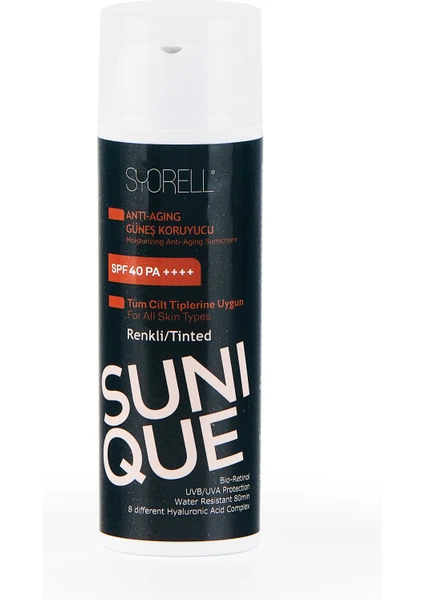 SUNIQUE Anti-Aging, Nemlendirici, Renkli Güneş Koruyucu 40 SPF