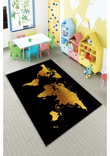 Ekonomik Desenli Renkli Dijital Baskı Yıkanabilir Kaymaz Taban Modern Çocuk Halısı.(Süngersiz)