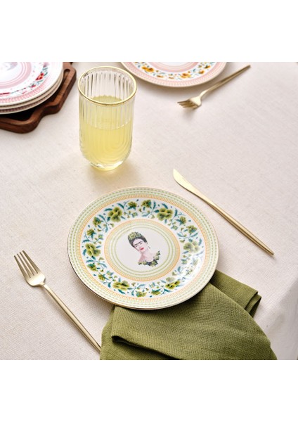 Frida Kahlo 6 Parça Porselen Pasta Seti 19 cm indirimleri