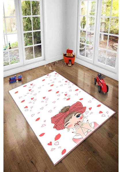 Desenli Renkli Dijital Baskı Yıkanabilir Kaymaz Taban Modern Çocuk Halısı ve Yolluk.