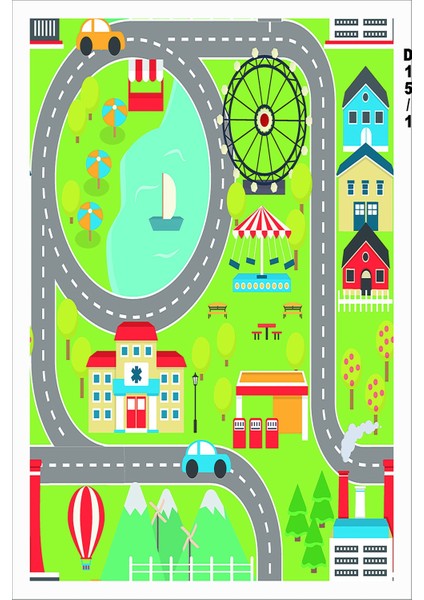 Desenli Renkli Dijital Baskılı Yıkanabilir Kaymaz Taban Modern Mutfak Halısı (Süngersiz) modelleri