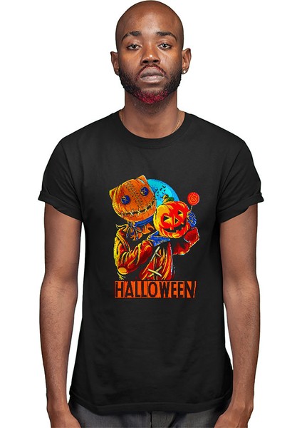Cadılar Bayramı-Halloween Siyah Unisex Tişört T-Shirt modelleri