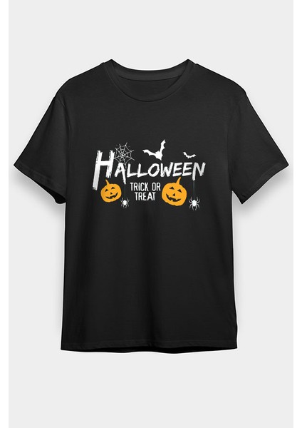 Cadılar Bayramı-Halloween Siyah Unisex Tişört T-Shirt