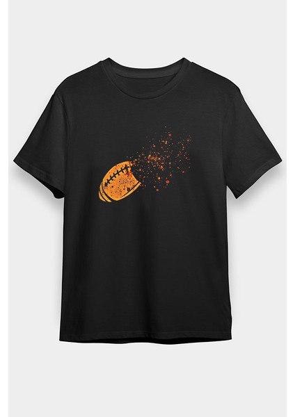 Amerikan Futbolu - American Football Siyah Unisex Tişört T-Shirt