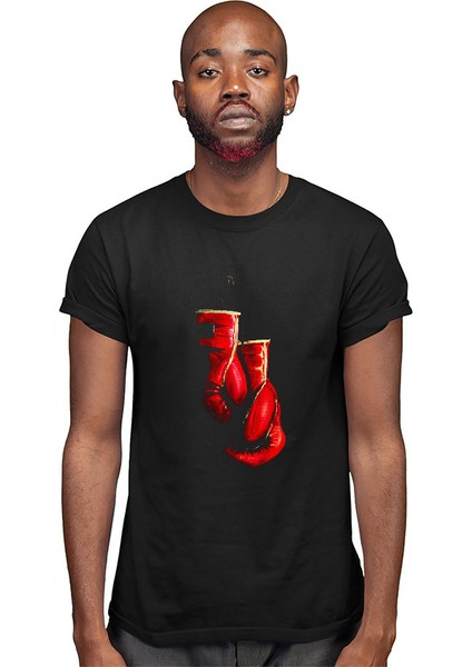 Kick Boks Eldivenleri Siyah Unisex Tişört T-Shirt modelleri