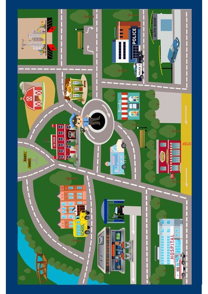 Ekonomik Desenli Renkli Dijital Baskı Yıkanabilir Kaymaz Taban Modern Çocuk Halısı.(Süngersiz) modelleri