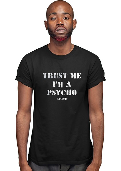 Psikolog Siyah Unisex Tişört T-Shirt