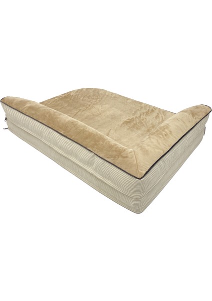 Bolster-L Üst Kalite Köpek Yatağı Süngerli Sıvı Geçirmez Alezli. %100 Elyaflı. 2 Fermuarlı indirimleri