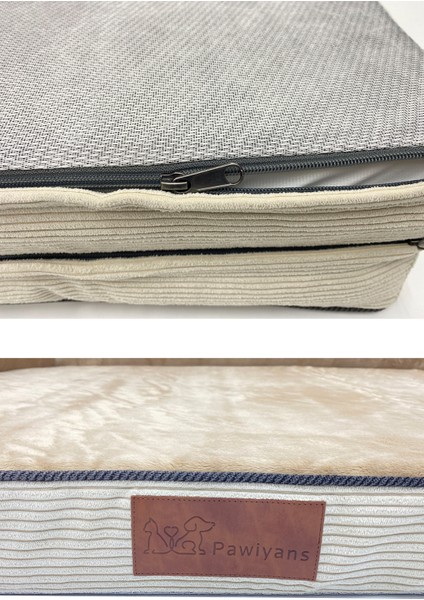 Bolster-L Üst Kalite Köpek Yatağı Süngerli Sıvı Geçirmez Alezli. %100 Elyaflı. 2 Fermuarlı