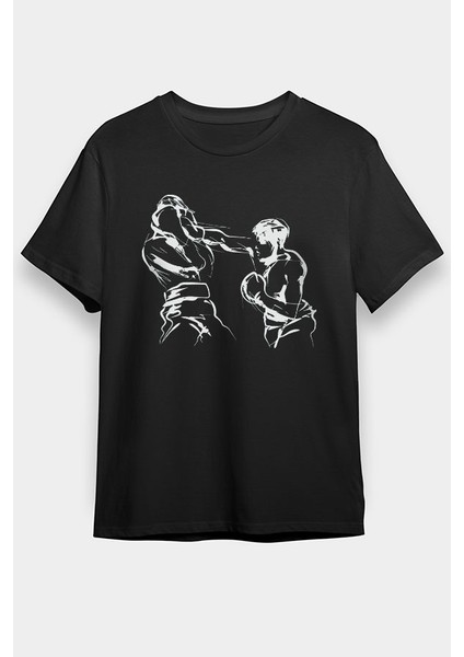 Boks Siyah Unisex Tişört T-Shirt