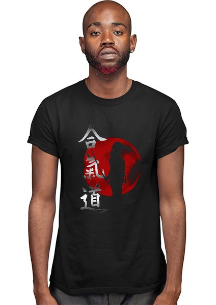 Aikido Siyah Unisex Tişört T-Shirt modelleri