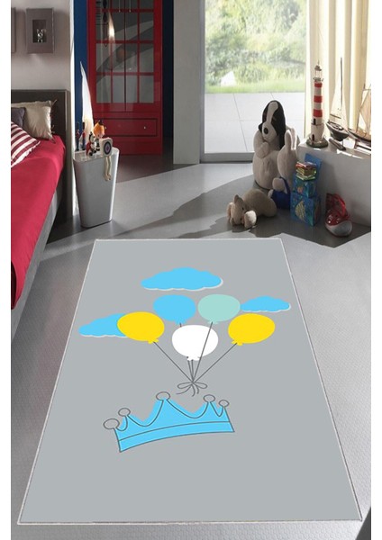 Desenli Renkli Dijital Baskı Yıkanabilir Kaymaz Taban Modern Çocuk Halısı ve Yolluk.