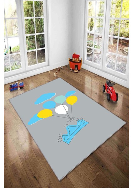 Desenli Renkli Dijital Baskı Yıkanabilir Kaymaz Taban Modern Çocuk Halısı ve Yolluk.