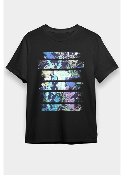 Su Yosunları Deniz Yosunu Alg Yosun Siyah Unisex Tişört T-Shirt