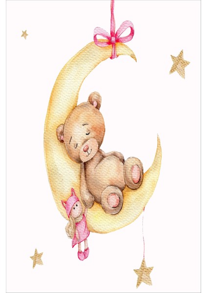 Ayda Sallanan Ayıcık Desen Renkli Dijital Baskı Yıkanabilir Kaymaz Taban Bebek ve Çocuk Odası Halısı fırsatları