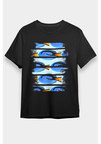 Tang Cerrah Balığı Siyah Unisex Tişört T-Shirt